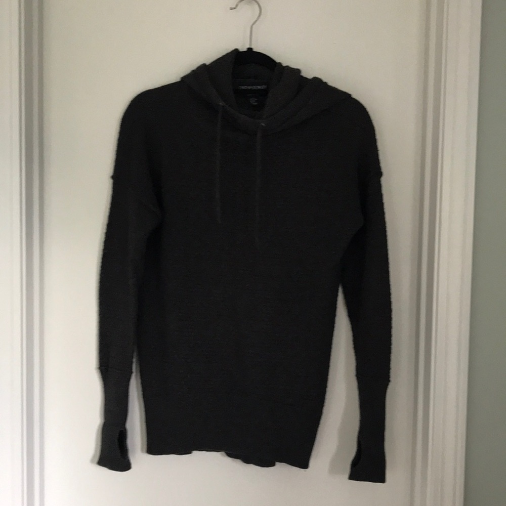 Comfy gray sweater with subtle details!